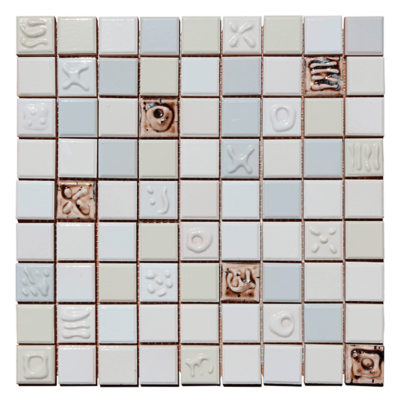 Mosaico Tesela cuadrada con relieve 29.7 x 29.7